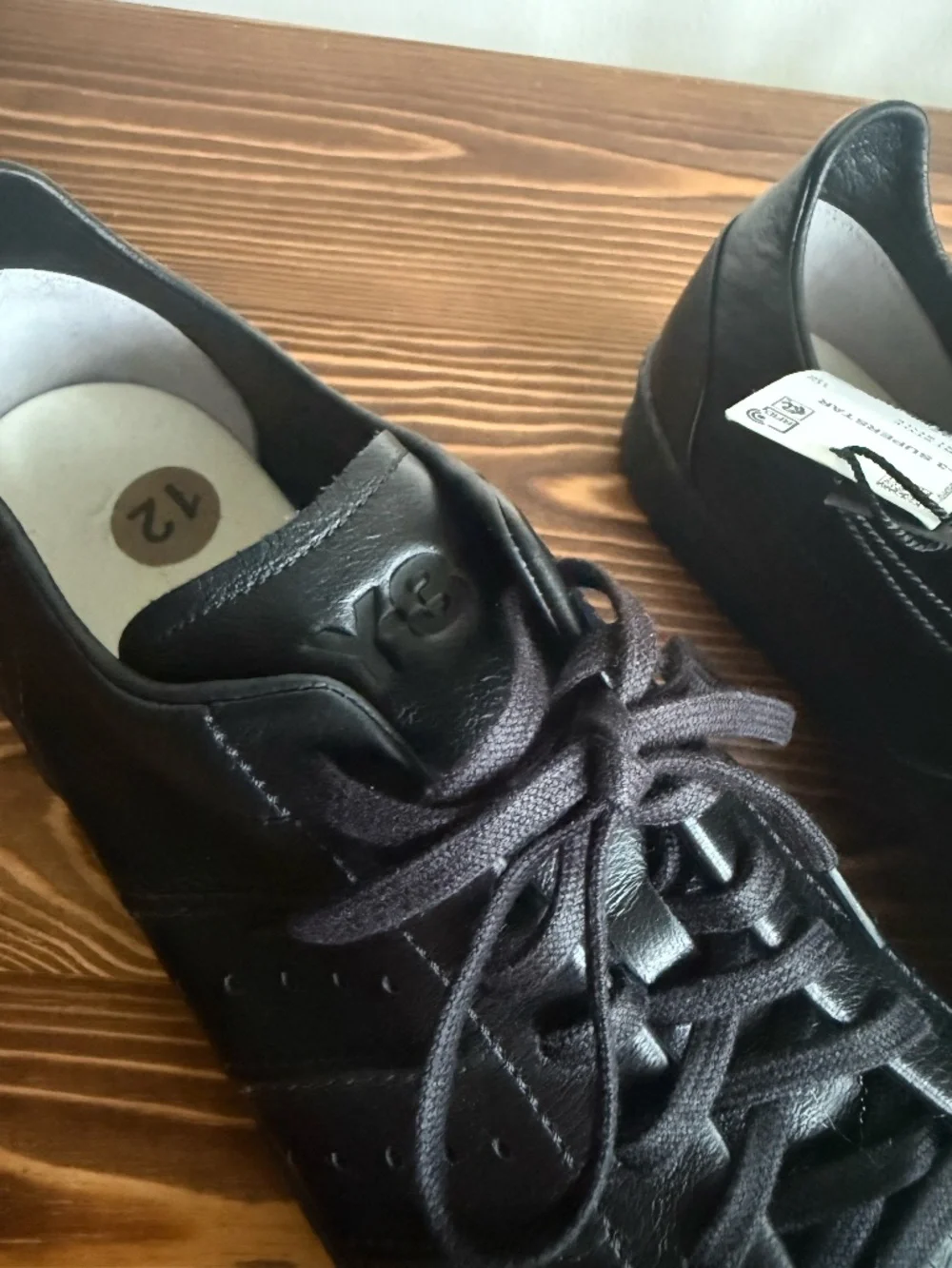 Adidas Y3 Superstar ‘Triple Black’ Low Shoes Yohji Yamamoto IE3237 Men Size 12